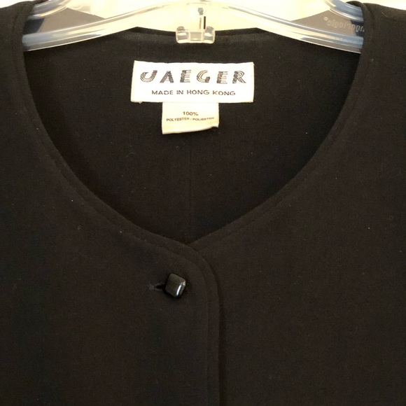 Jaeger.  Vintage, black, short sleeved, fitted blouse. Size 10. $50 - Picture 2 of 2